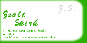 zsolt spirk business card